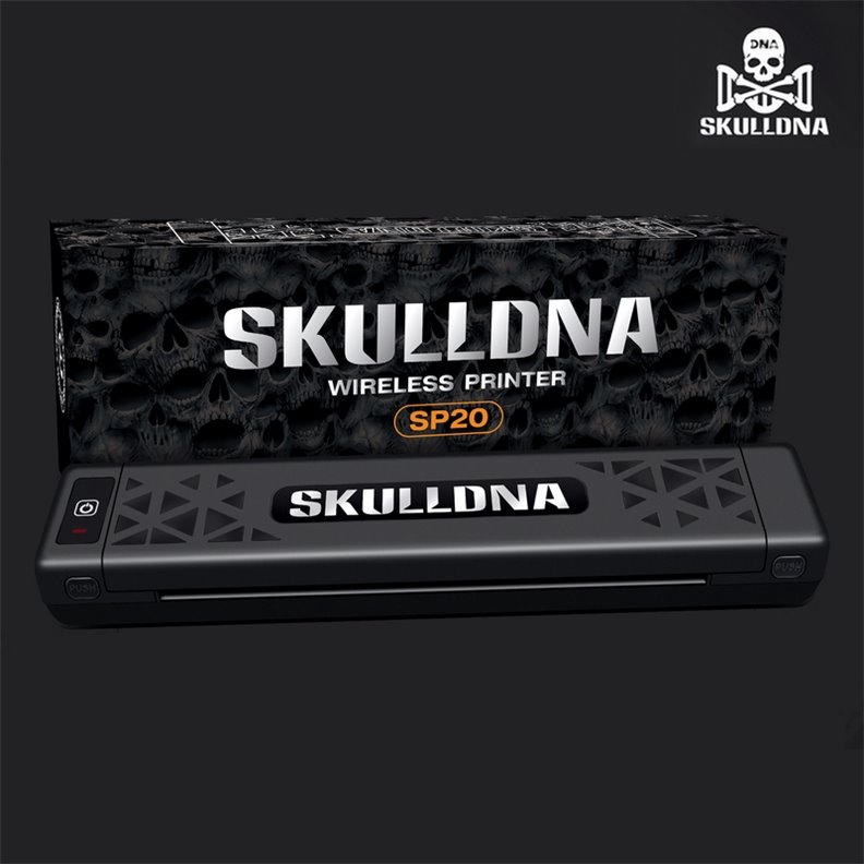 Macchina per tatuaggi SKULLDNA Bluetooth Nero con batteria