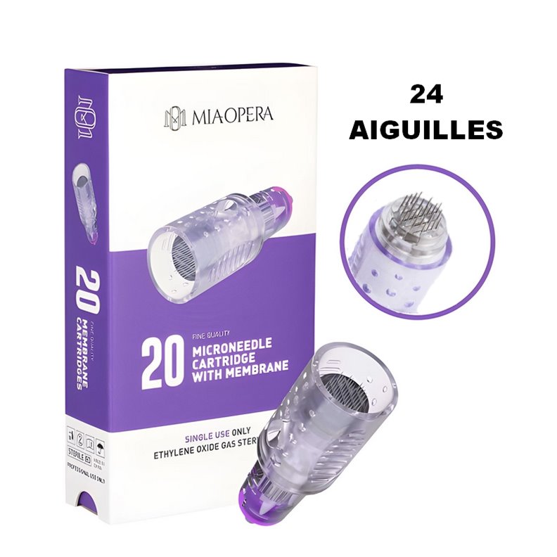 Aghi per microneedling MiaOpera - 24 aghi da 0,25 mm per 20