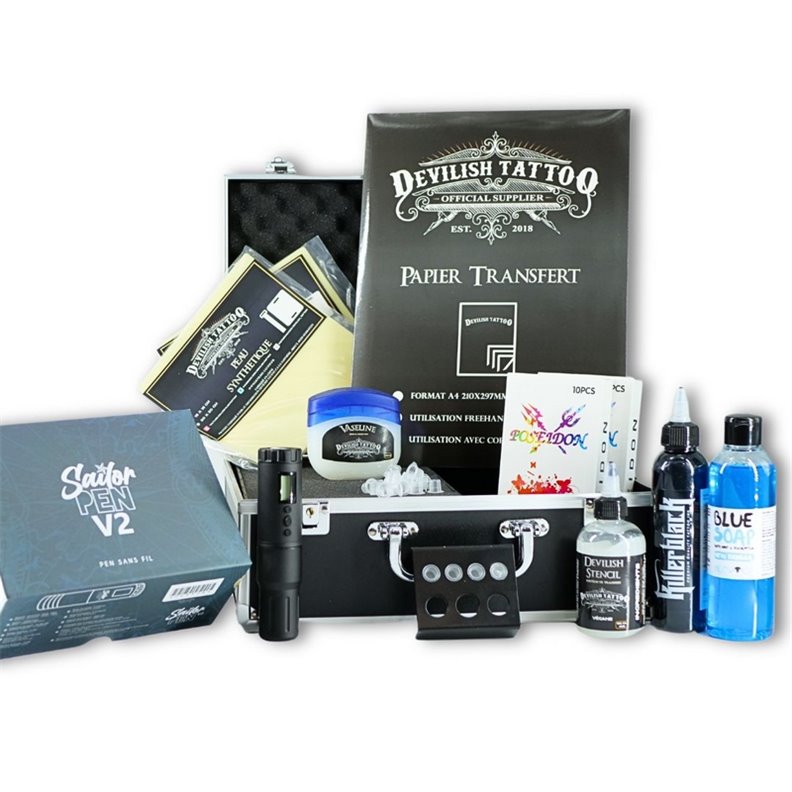 Kit portatile per tatuaggi - Sailor pen V2 a batteria