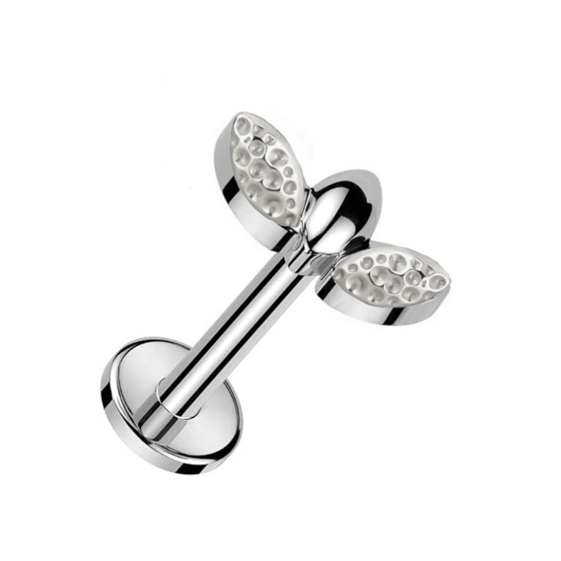 Piercing Labret Marquise Alvéolé en Titane