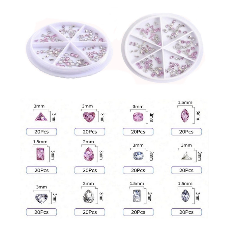 Lot de Strass Dentaire - Fantaisie Pink / Cristal