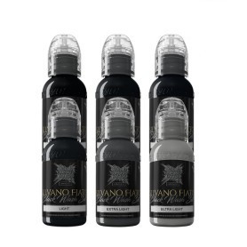 WORLD FAMOUS Kit inchiostri Limitless - Silvano Fiato Blackwash - 30ml