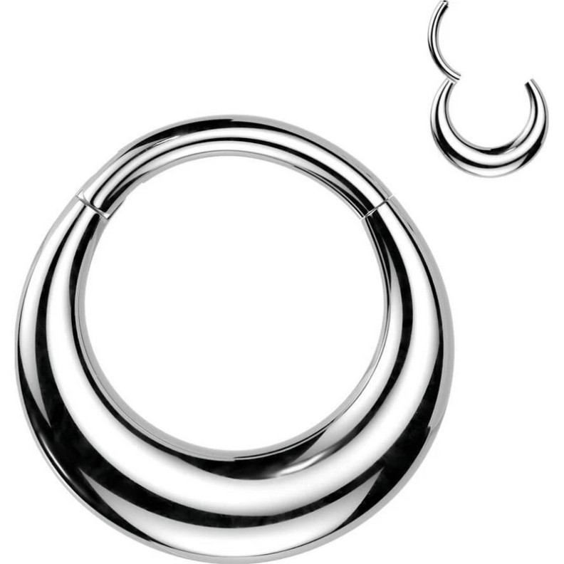 Piercing Anneau Clicker hoop double épaisseur en Titane