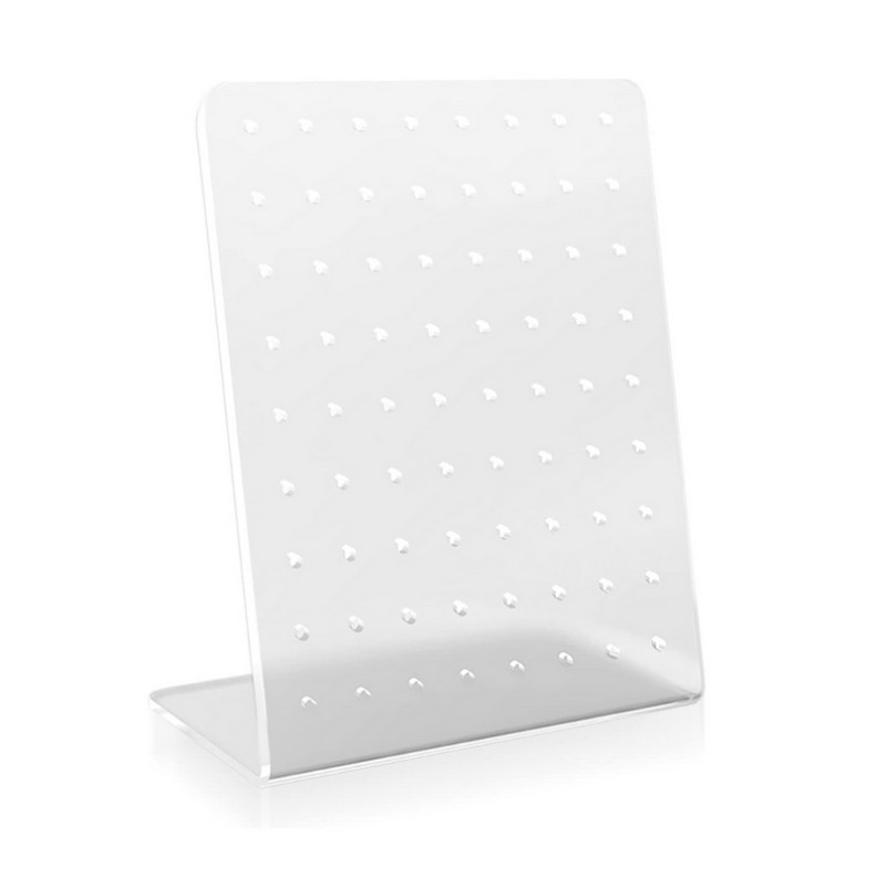 Présentoir à Piercings en Acrylique avec support incliné - 72 trous Présentoir à Piercings en Acrylique avec support incliné - 72 trous