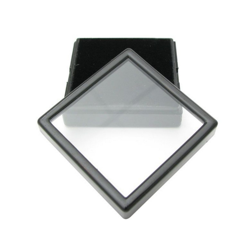 Boîte de présentation carrée 5x5cm pour piercings - Noir Boîte de présentation carrée 5x5cm pour piercings - Noir