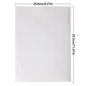 Feuilles de transfert Thermique OZER - Dimensions