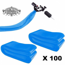 Protezione cavi blu traslucida 50x 800 mm