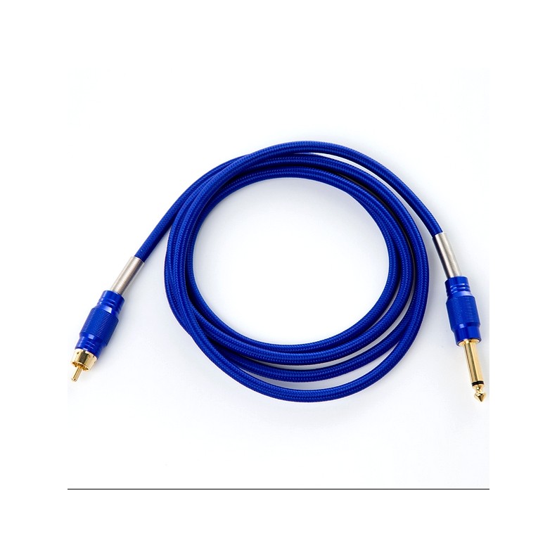 clip cord RCA premium blu per macchina tattoo gun