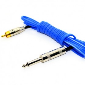 1.80m cavo a clip RCA standard blu per macchinette per tatuaggi