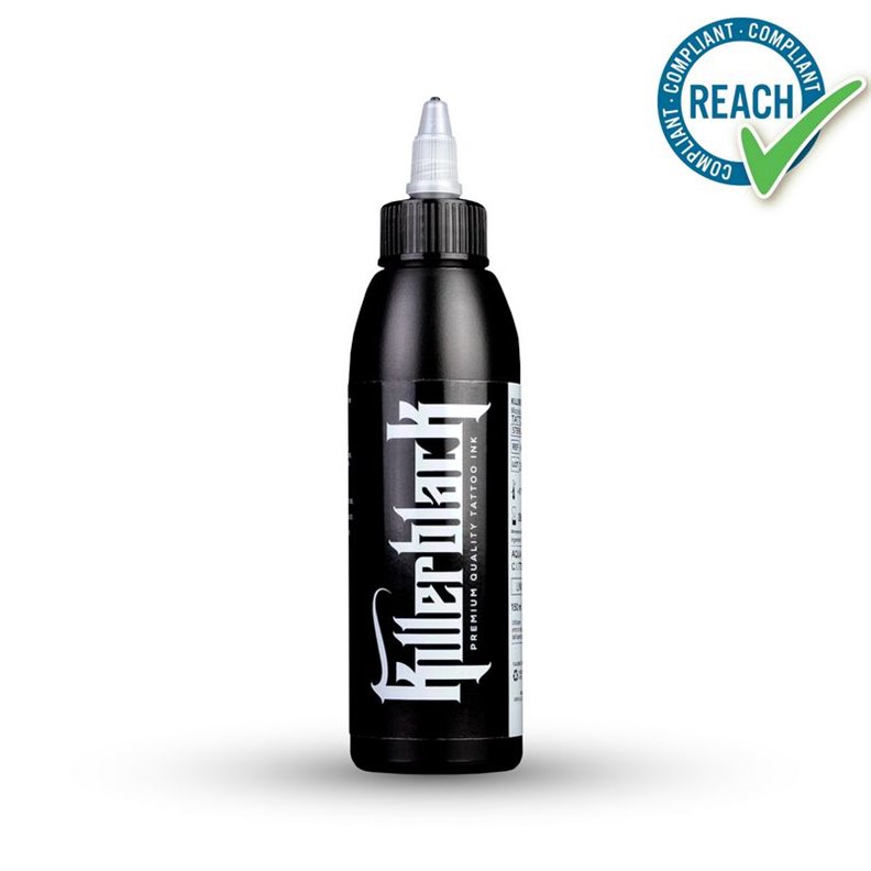 KILLERBLACK Inchiostro per tatuaggi TATTOO INK - Nero potente 150ml