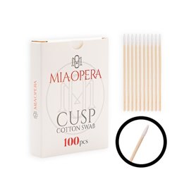 Bastoncini di legno con punta di cotone fine - MiaOpera 100 pz