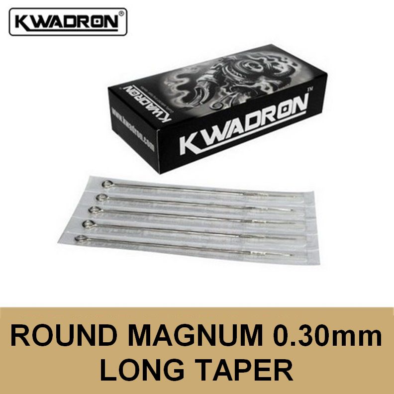 KWADRON Aghi tondi magnum 0,30 mm a conicità lunga - 50 pezzi