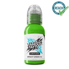 WORLD FAMOUS Inchiostro Limitless Verde brillante V2 30ML